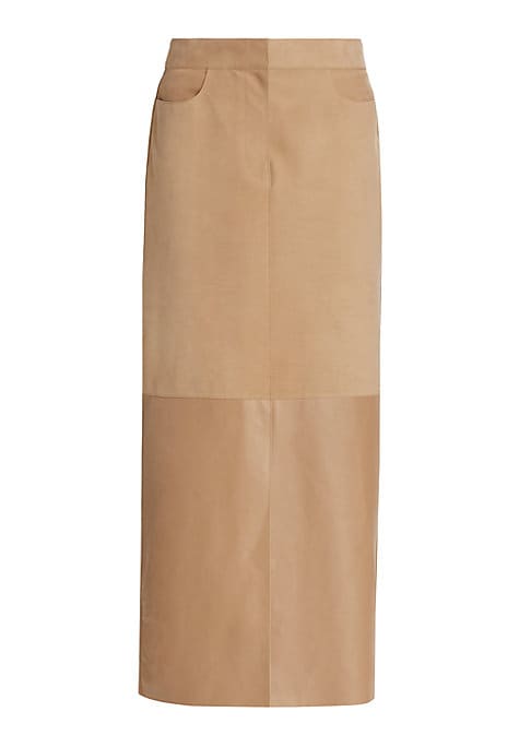 Chic Leather Panel Skirt