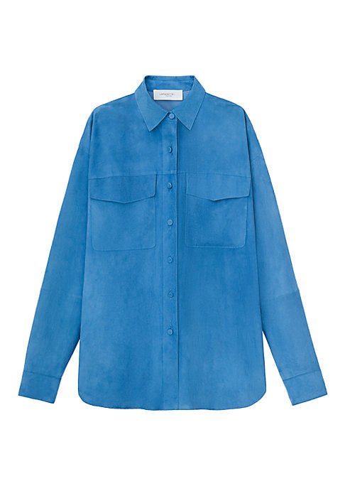 Suede Pocket Button-Up
