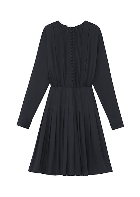 Chic Silk Pleat Dress