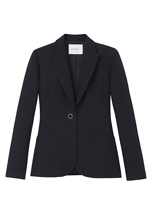 Silk-Wool Chic Blazer