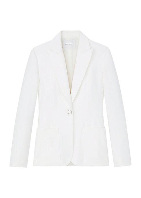 Chic Wool & Silk Blazer