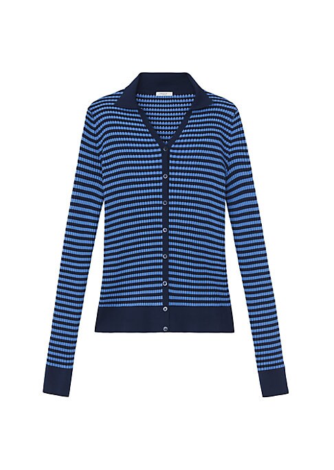 Chic Striped Knit Cardi
