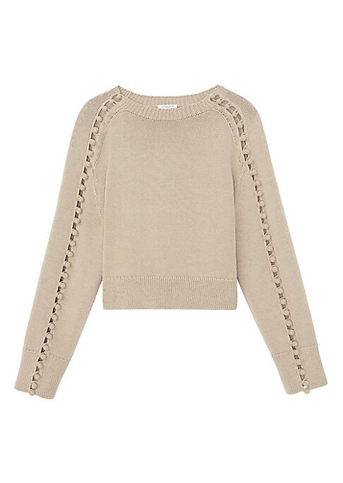 Popcorn Trim Pullover