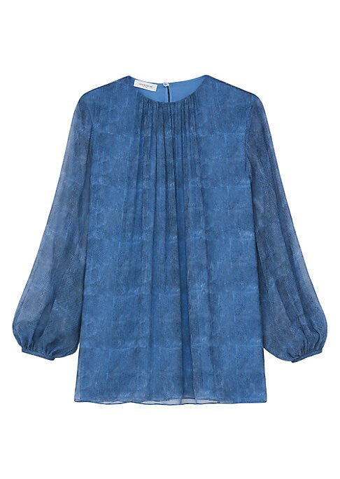 Silk Balloon Sleeve Top