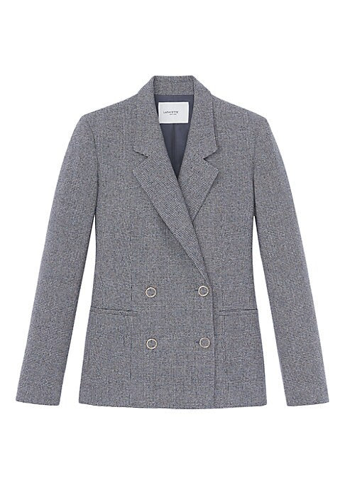 Chic Houndstooth Blazer