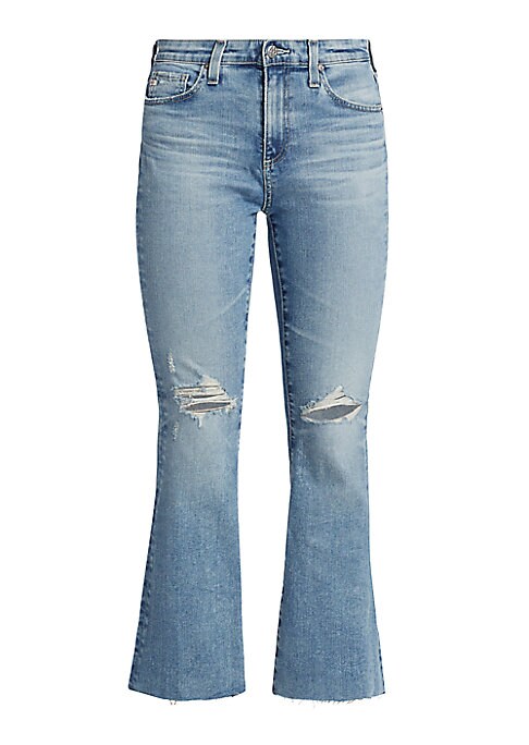 Distressed Boot-Cut Denim