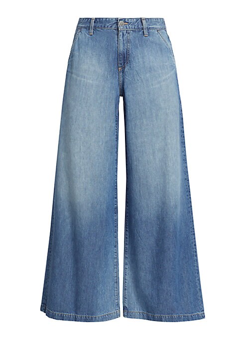 Chic Wide-Leg Denim Trousers