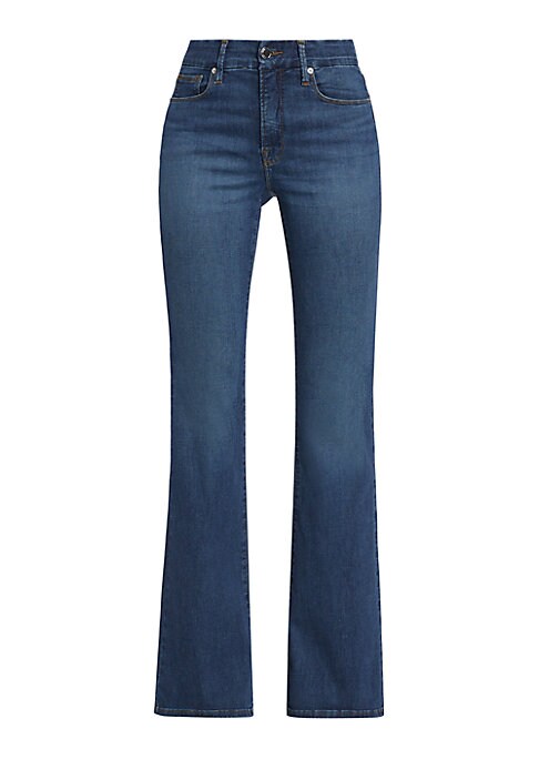 Flared High-Rise Stretch Jeans