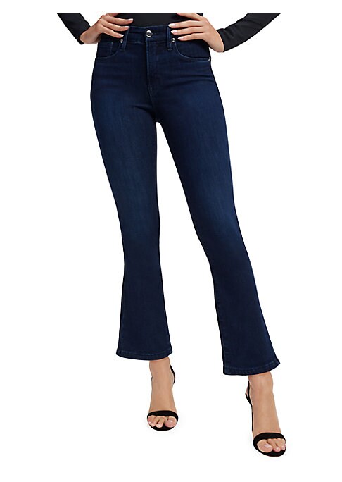 Cropped Stretch Denim Trousers