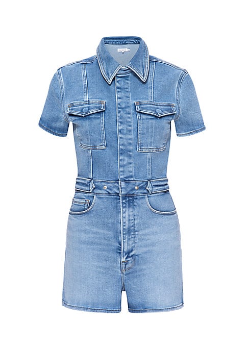 Success Stretch Denim Romper