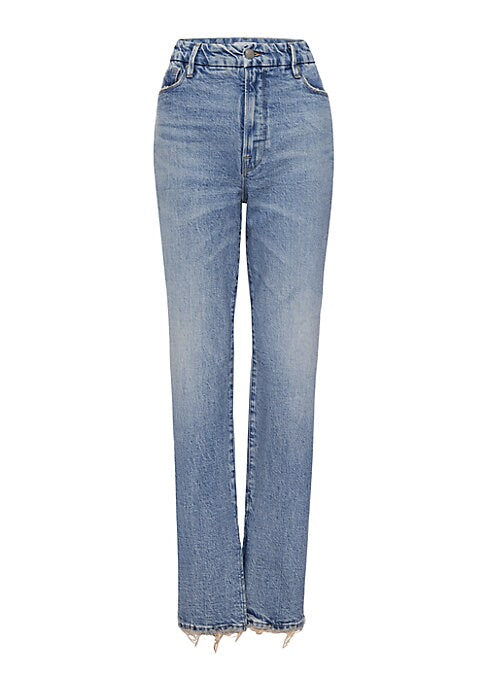 Chic Distressed Straight Jeans