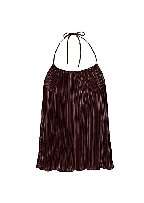 Plissé Halter Top