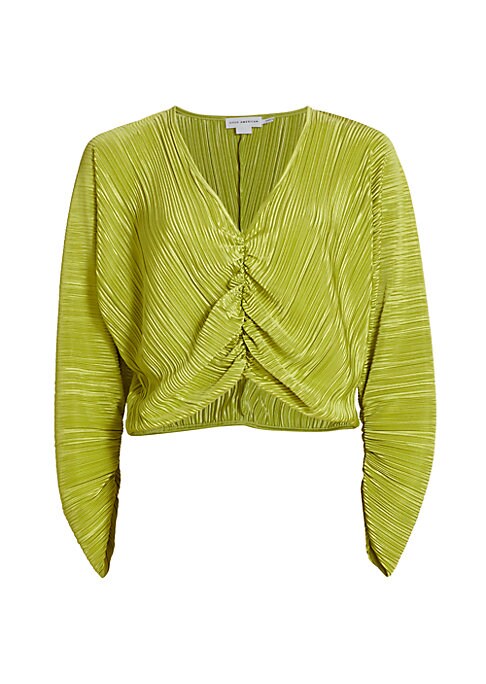 Pleated V-Neck Top