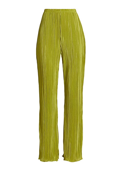Pleated Wide-Leg Comfort Pants