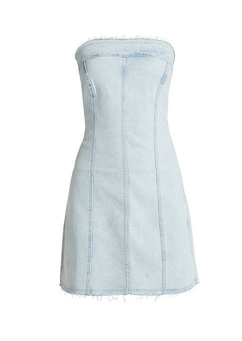 Chic Denim Strapless Dress
