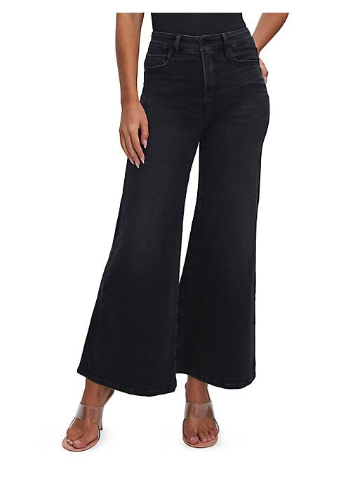 Flared High-Waist Denim