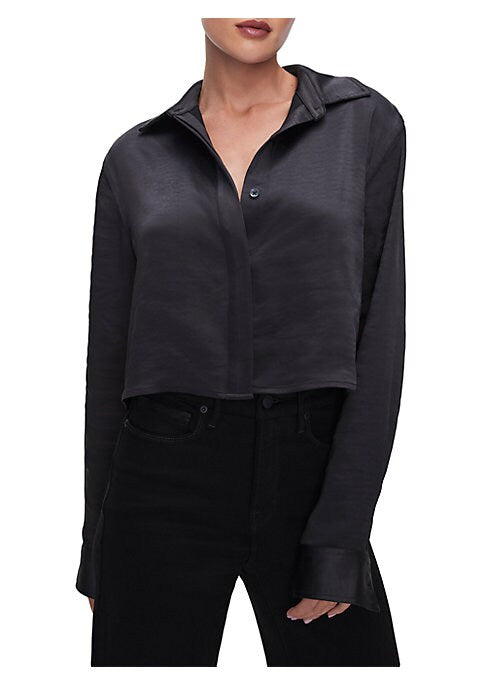 Satin Boxy Crop Top