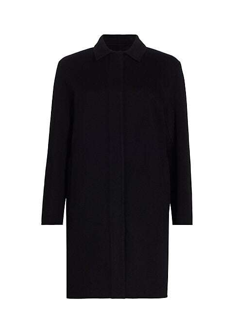 Sleek Wool Blend Coat