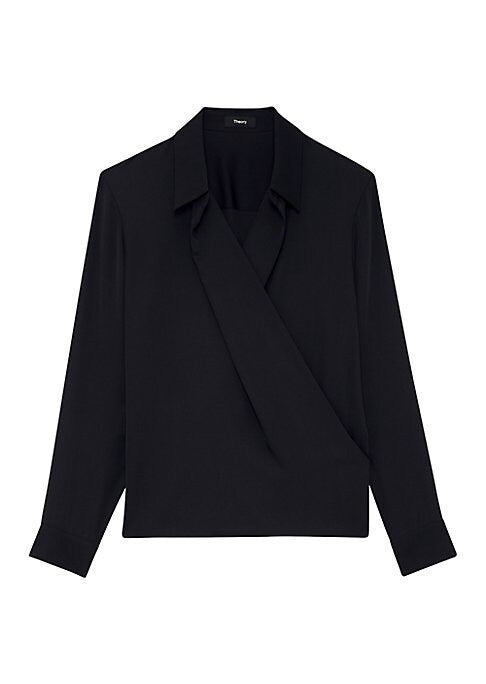 Elegant Silk Wrap Top