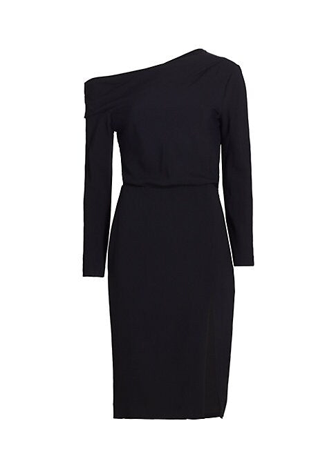 Draped Elegance Midi Dress
