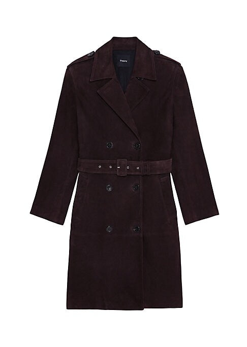 Chic Leather Trench Coat