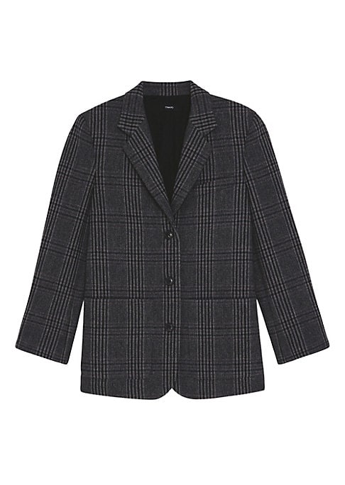 Plaid Elbow Blazer