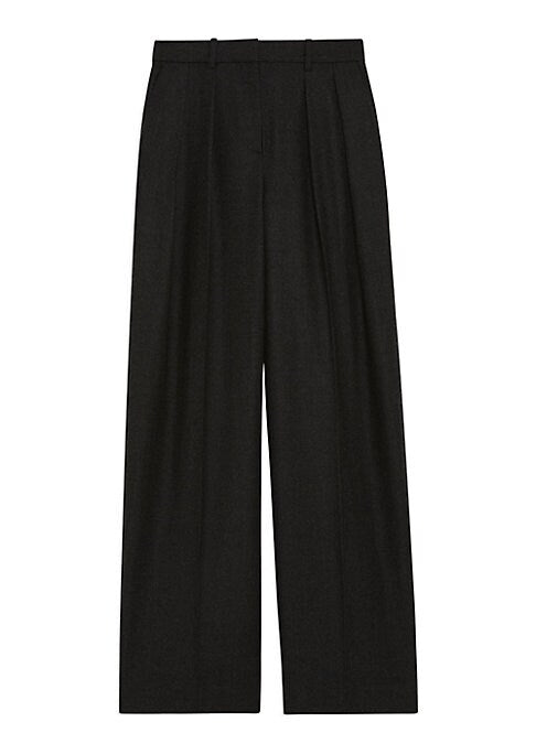 Wool Pleat Trousers