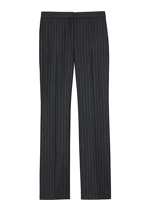 Wool Pinstripe Trousers