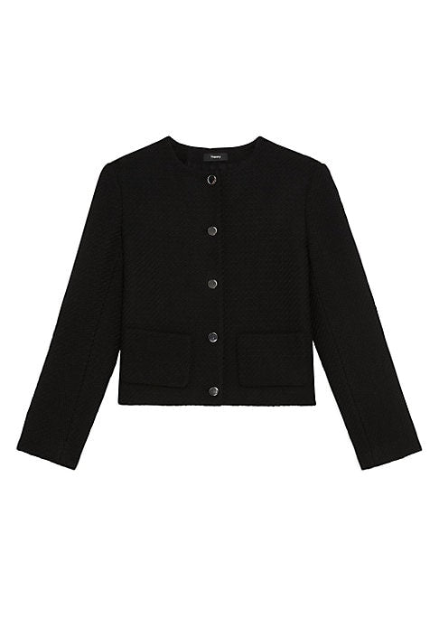 Chic Cropped Wool Jacket