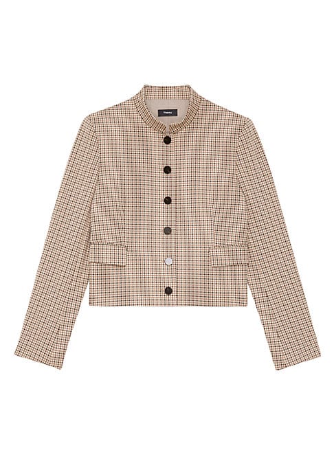 Chic Houndstooth Utility Jacket