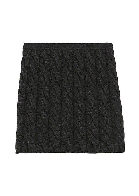 Cozy Cable-Knit Miniskirt