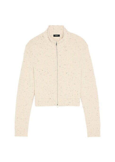 Cozy Speckled Zip Cardigan