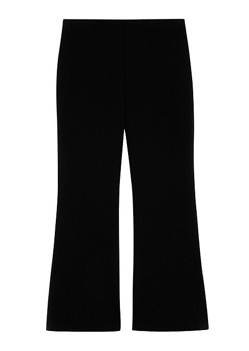 Cropped Stretch Flare Trousers