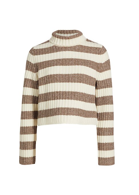 Cozy Striped Turtleneck Pullover