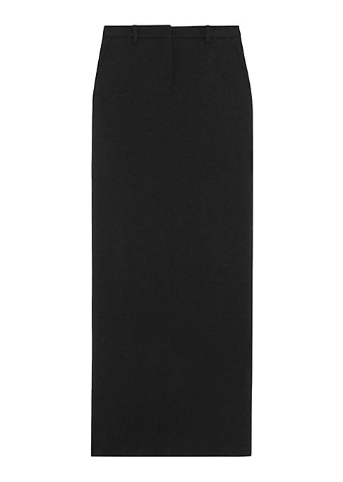 Textured Wool Maxi Skirt