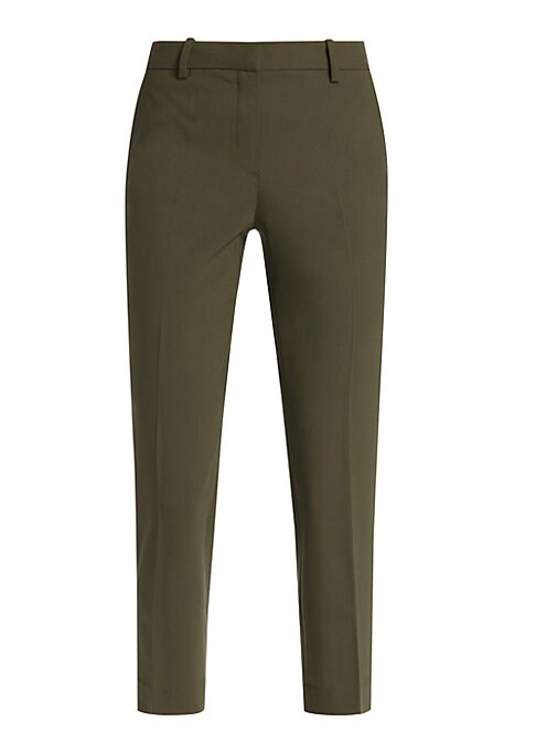 Cropped Stretch Wool Trousers