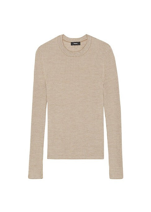 Ribbed Wool Crew Sweater
