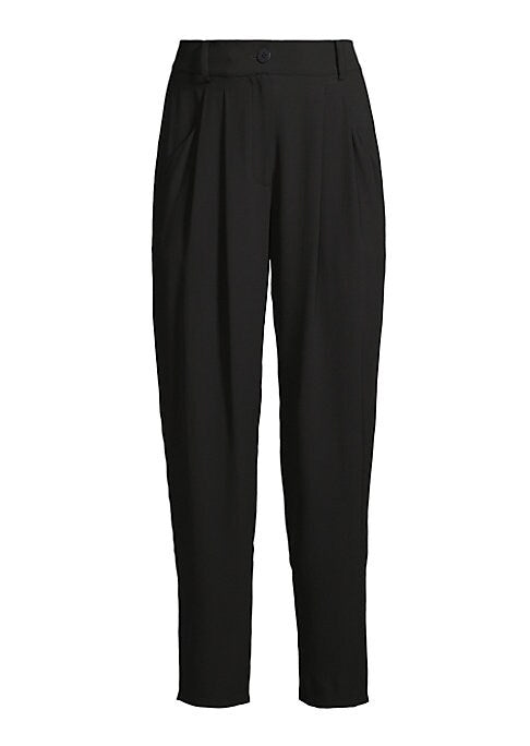 Silk Tapered Ankle Trousers
