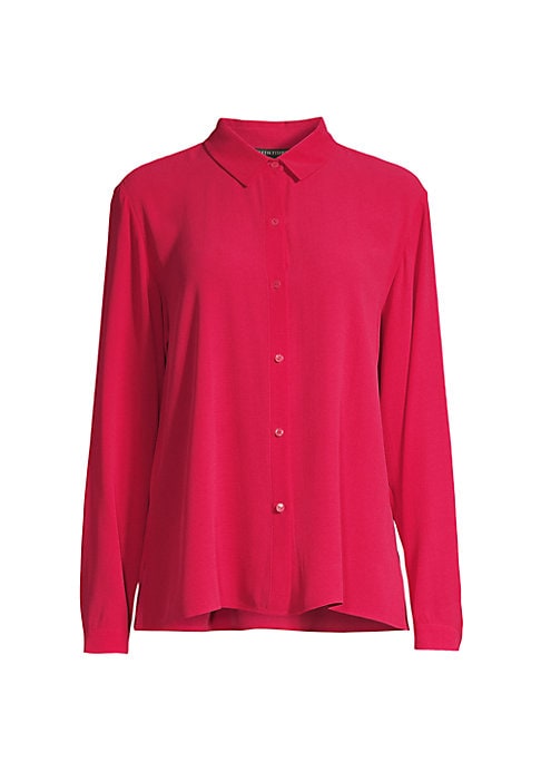 Silk Spread Collar Shirt