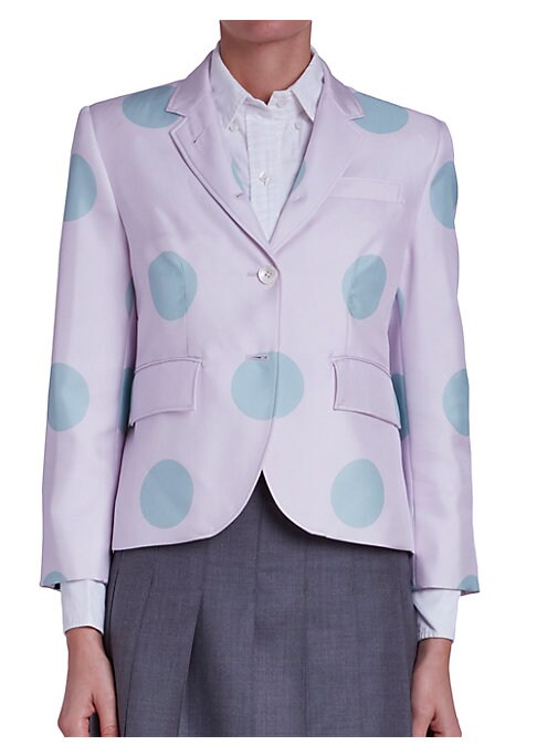 Dotted Silk Blazer