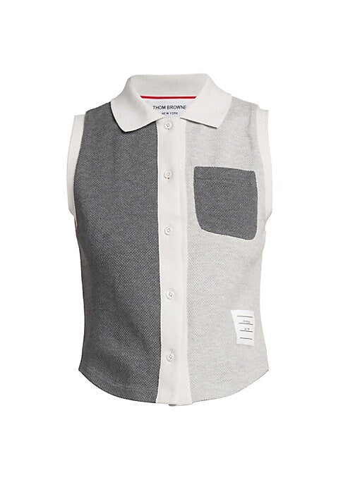 Cropped Colorblock Polo