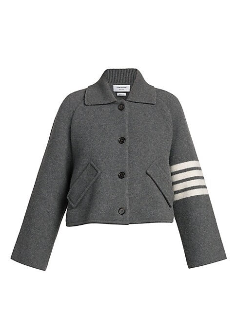 Striped Wool Blend Jacket