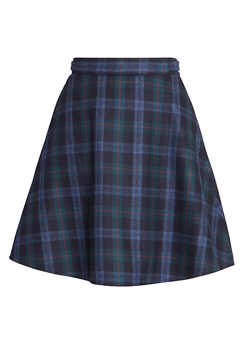 Chic Wooly Plaid Skirt