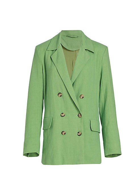 Chic Belted Linen Blazer