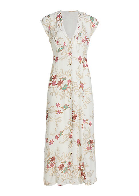 Floral Tie-Back Midi Dress