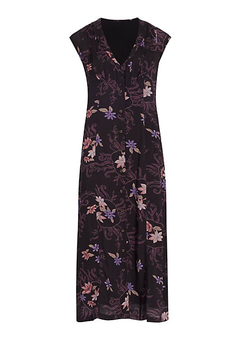 Floral Tie-Back Midi Dress