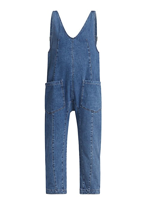 Chic Denim Utility Jumpsuit
