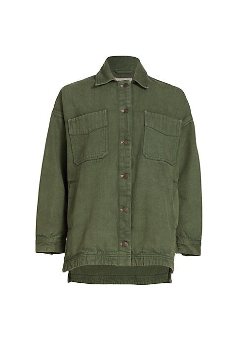 Chic Oversized Twill Jacket