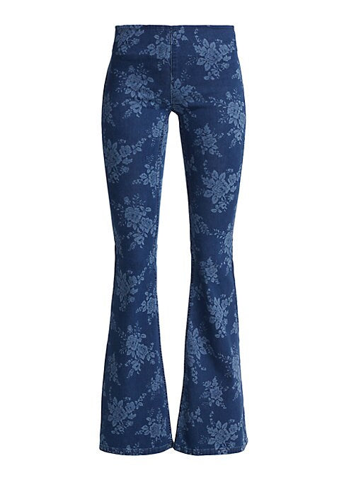 Floral Flare Pull-On Trousers