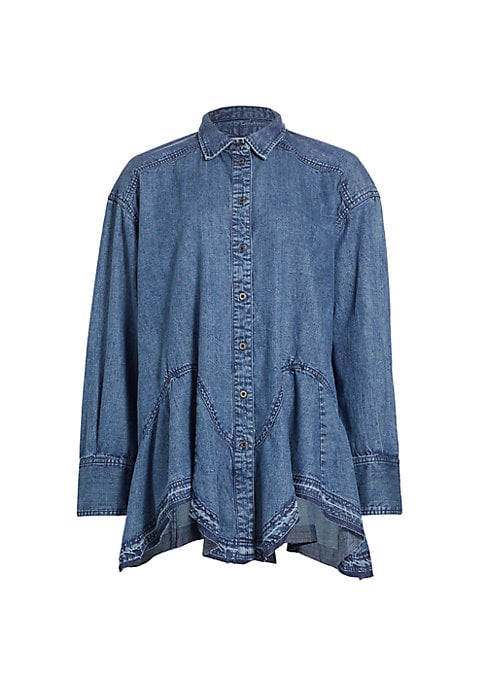 Denim Chic Button Tunic